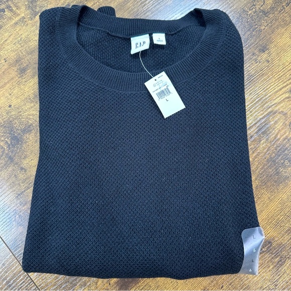 GAP Bella Crew Lightweight Pullover Sweater, True Black, Large NWT - Picture 9 of 15